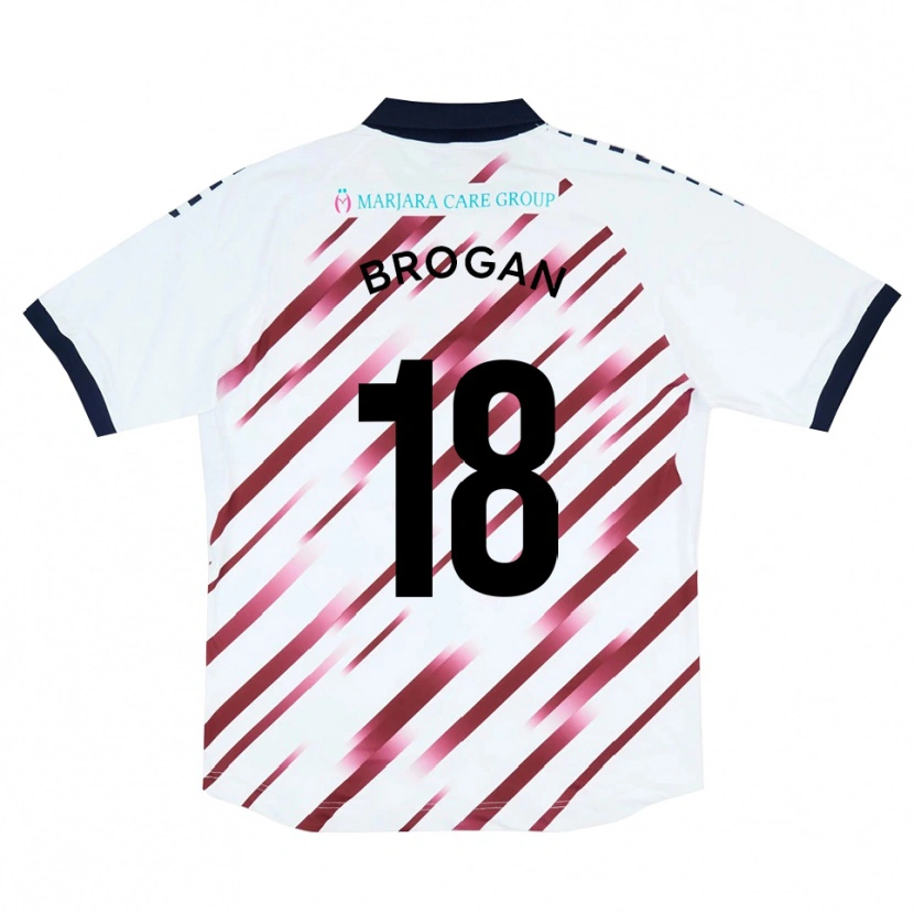 Danxen Damen Max Brogan #18 Weiß Rot Auswärtstrikot Trikot 2025/26 T-Shirt Schweiz