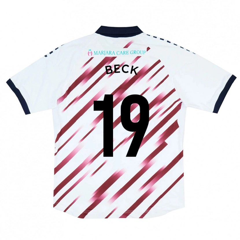 Danxen Damen Mark Beck #19 Weiß Rot Auswärtstrikot Trikot 2025/26 T-Shirt Schweiz