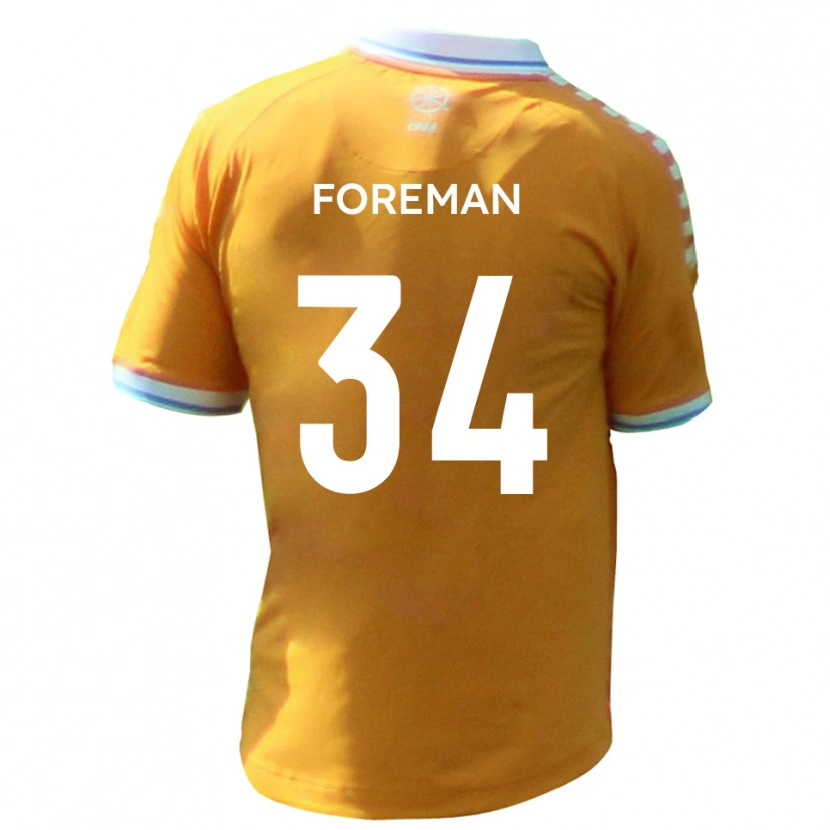 Danxen Damen Kian Foreman #34 Gelb Blau Auswärtstrikot Trikot 2025/26 T-Shirt Schweiz