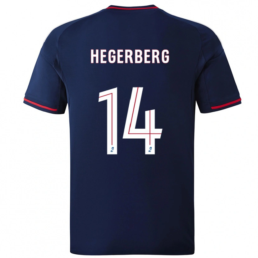 Danxen Damen Ada Hegerberg #14 Marine Rot Auswärtstrikot Trikot 2025/26 T-Shirt Schweiz