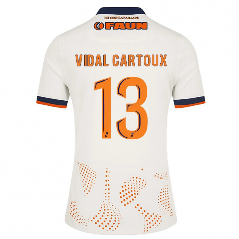 Danxen Damen Noah Vidal-Cartoux #13 Weiß Orange Auswärtstrikot Trikot 2025/26 T-Shirt Schweiz