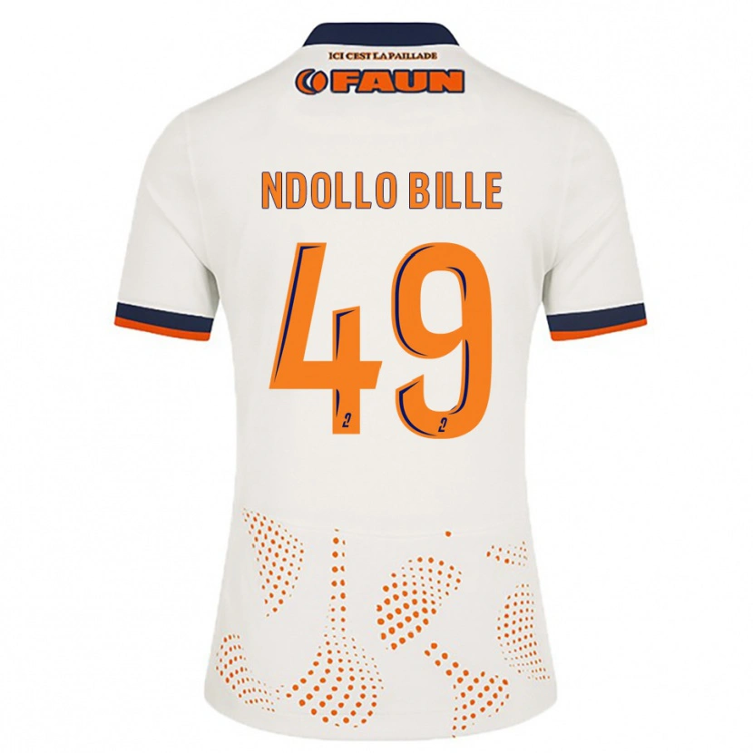 Danxen Damen Wilfried Ndollo Bille #49 Weiß Orange Auswärtstrikot Trikot 2025/26 T-Shirt Schweiz