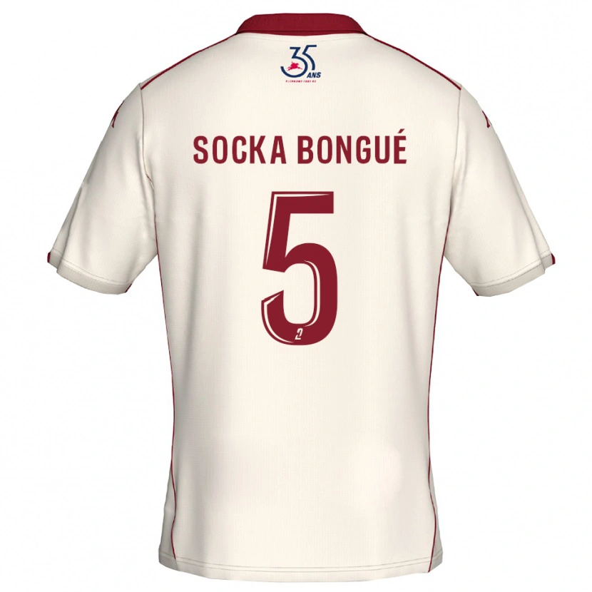 Danxen Damen Loïc Socka Bongué #5 Weiß Burgunder Auswärtstrikot Trikot 2025/26 T-Shirt Schweiz