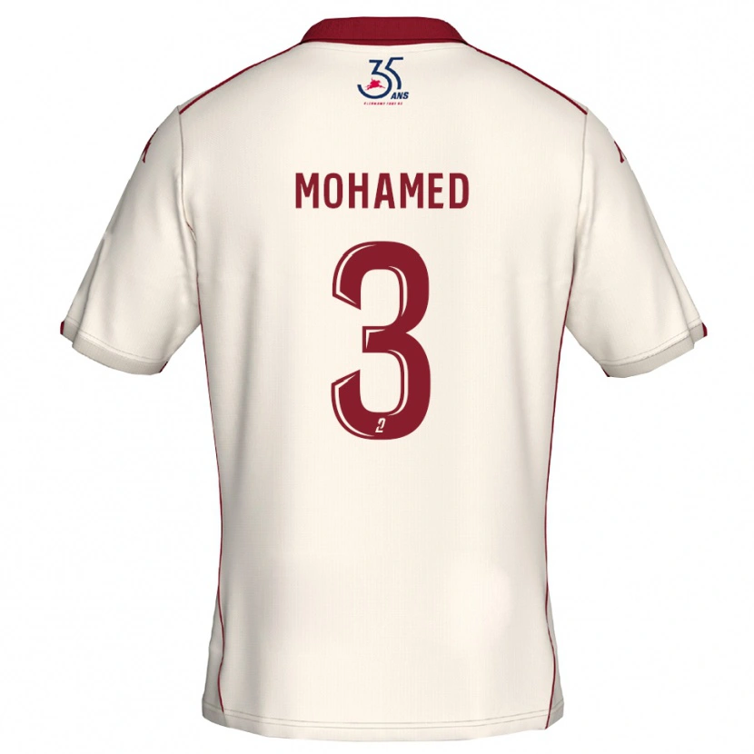 Danxen Damen Yassine Mohamed #3 Weiß Burgunder Auswärtstrikot Trikot 2025/26 T-Shirt Schweiz