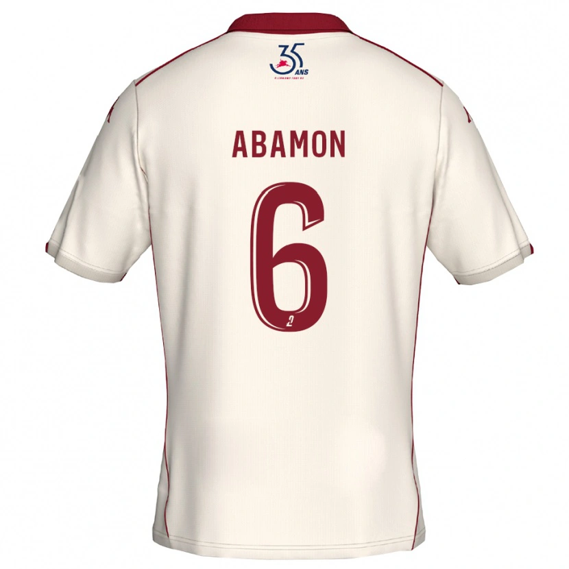 Danxen Damen Noélie Abamon #6 Weiß Burgunder Auswärtstrikot Trikot 2025/26 T-Shirt Schweiz
