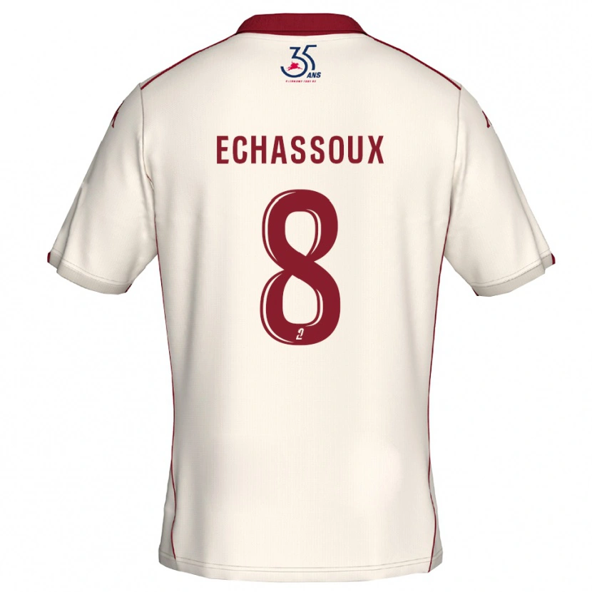 Danxen Damen Augustin Echassoux #8 Weiß Burgunder Auswärtstrikot Trikot 2025/26 T-Shirt Schweiz