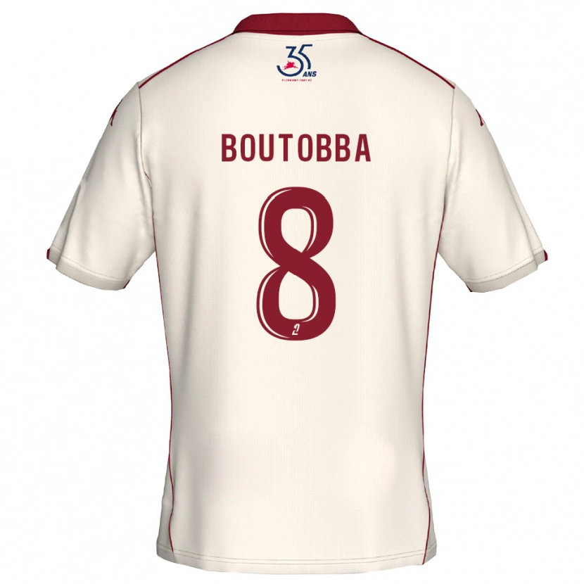 Danxen Damen Bilal Boutobba #8 Weiß Burgunder Auswärtstrikot Trikot 2025/26 T-Shirt Schweiz