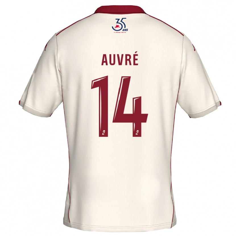 Danxen Damen Tom Auvré #14 Weiß Burgunder Auswärtstrikot Trikot 2025/26 T-Shirt Schweiz