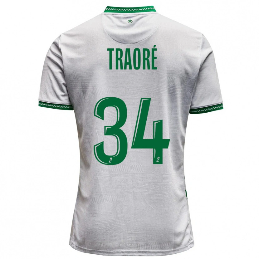 Danxen Damen Lassana Traoré #34 Weiß Grün Auswärtstrikot Trikot 2025/26 T-Shirt Schweiz