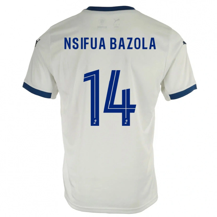 Danxen Damen Preston Nsifua Bazola #14 Weiß Blau Auswärtstrikot Trikot 2025/26 T-Shirt Schweiz