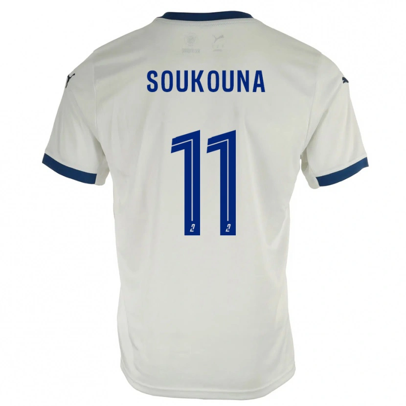 Danxen Damen Idrissa Soukouna #11 Weiß Blau Auswärtstrikot Trikot 2025/26 T-Shirt Schweiz