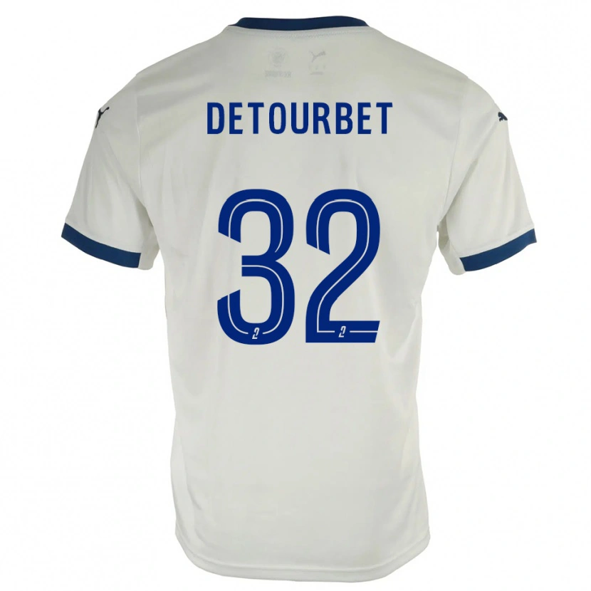 Danxen Damen Mathys Detourbet #32 Weiß Blau Auswärtstrikot Trikot 2025/26 T-Shirt Schweiz