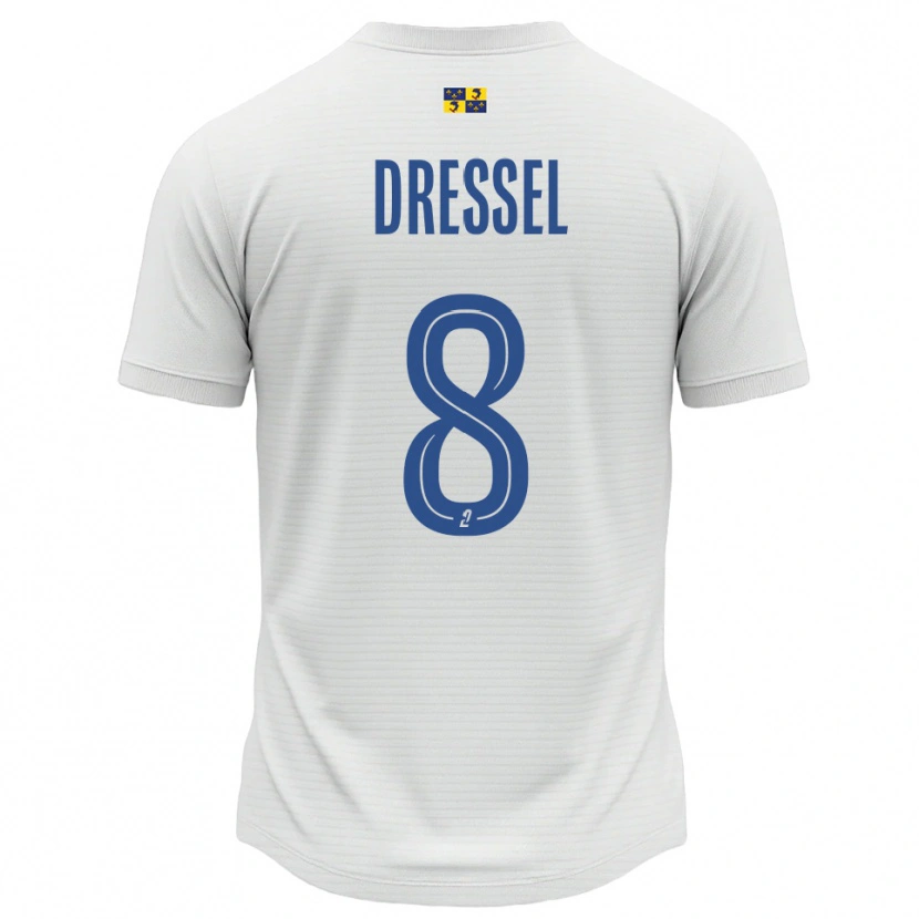 Danxen Damen Charlie Dressel #8 Weiß Blau Auswärtstrikot Trikot 2025/26 T-Shirt Schweiz