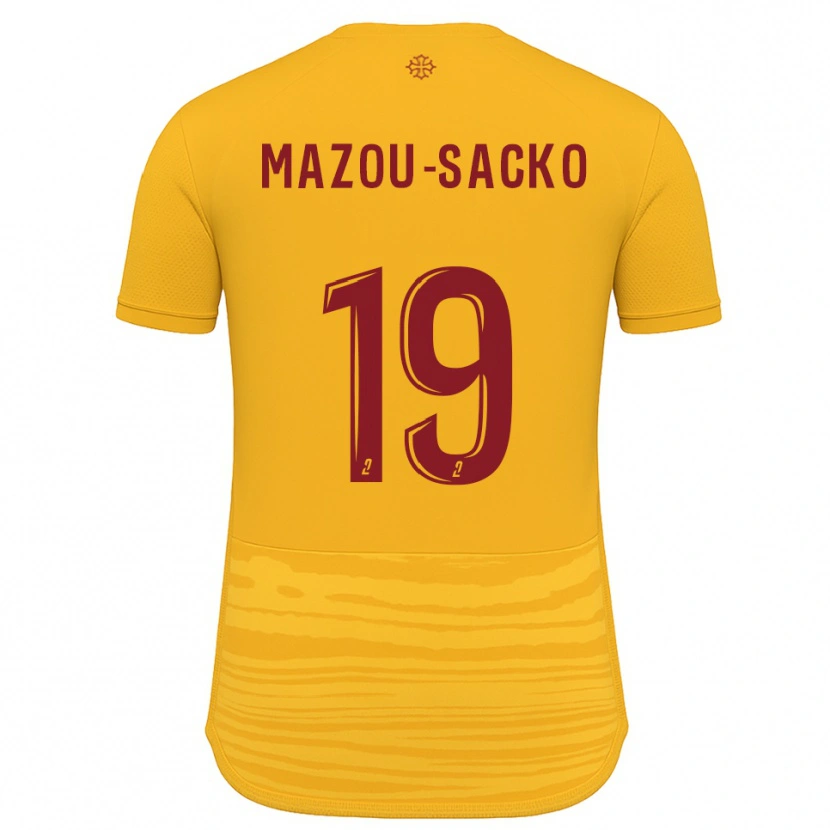 Danxen Damen Derek Mazou-Sacko #19 Orange Burgunder Auswärtstrikot Trikot 2025/26 T-Shirt Schweiz