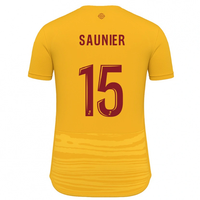 Danxen Damen Océane Saunier #15 Orange Burgunder Auswärtstrikot Trikot 2025/26 T-Shirt Schweiz
