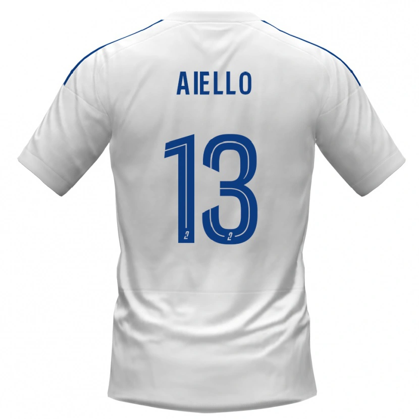 Danxen Damen Nicolas Aiello #13 Weiß Blau Auswärtstrikot Trikot 2025/26 T-Shirt Schweiz