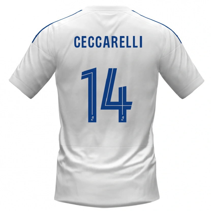 Danxen Damen Grégory Ceccarelli #14 Weiß Blau Auswärtstrikot Trikot 2025/26 T-Shirt Schweiz