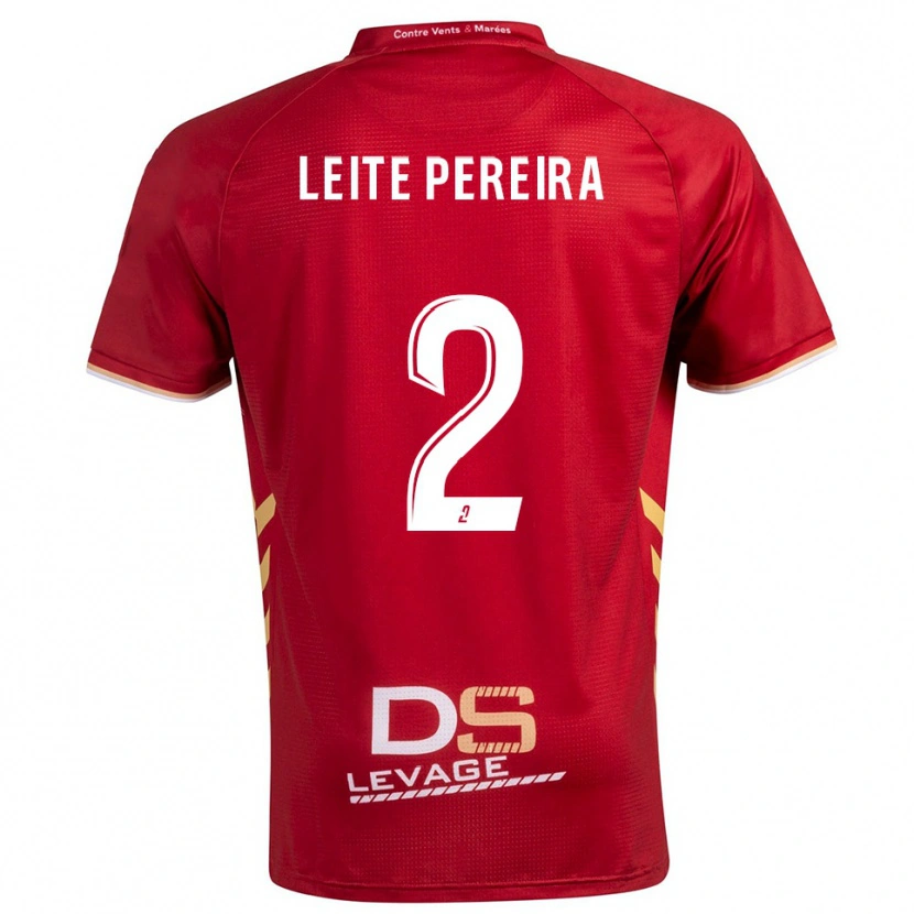 Danxen Damen Matéo Leite Pereira #2 Burgunder Gold Auswärtstrikot Trikot 2025/26 T-Shirt Schweiz