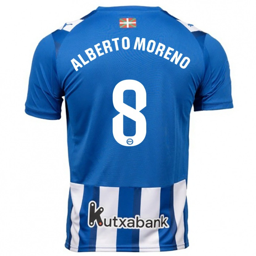 Danxen Kinder Alberto Moreno #8 Blau Weiß Heimtrikot Trikot 2025/26 T-Shirt Schweiz