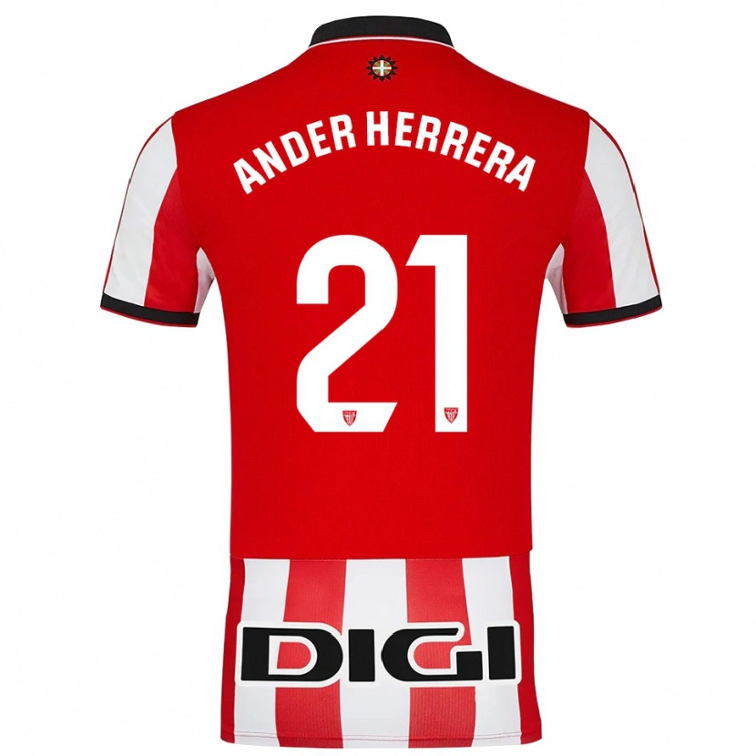 Danxen Kinder Ander Herrera #21 Rot Weiß Heimtrikot Trikot 2025/26 T-Shirt Schweiz