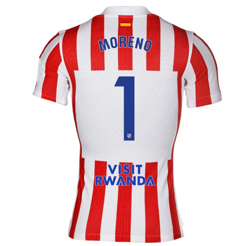 Danxen Kinder Álvaro Moreno #1 Rot Weiß Heimtrikot Trikot 2025/26 T-Shirt Schweiz