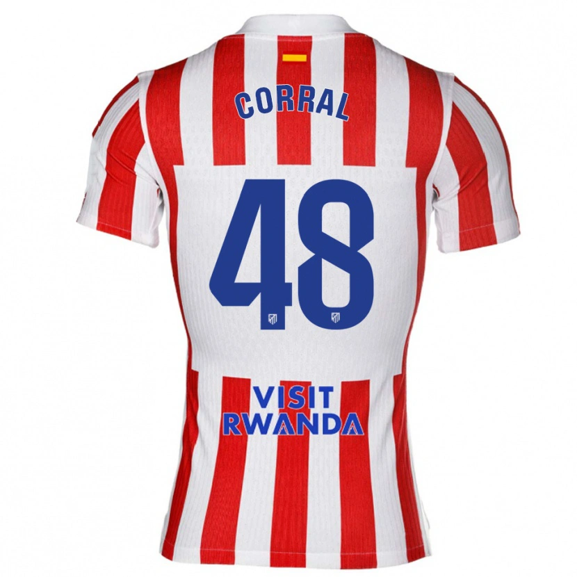 Danxen Kinder Adrián Corral #48 Rot Weiß Heimtrikot Trikot 2025/26 T-Shirt Schweiz