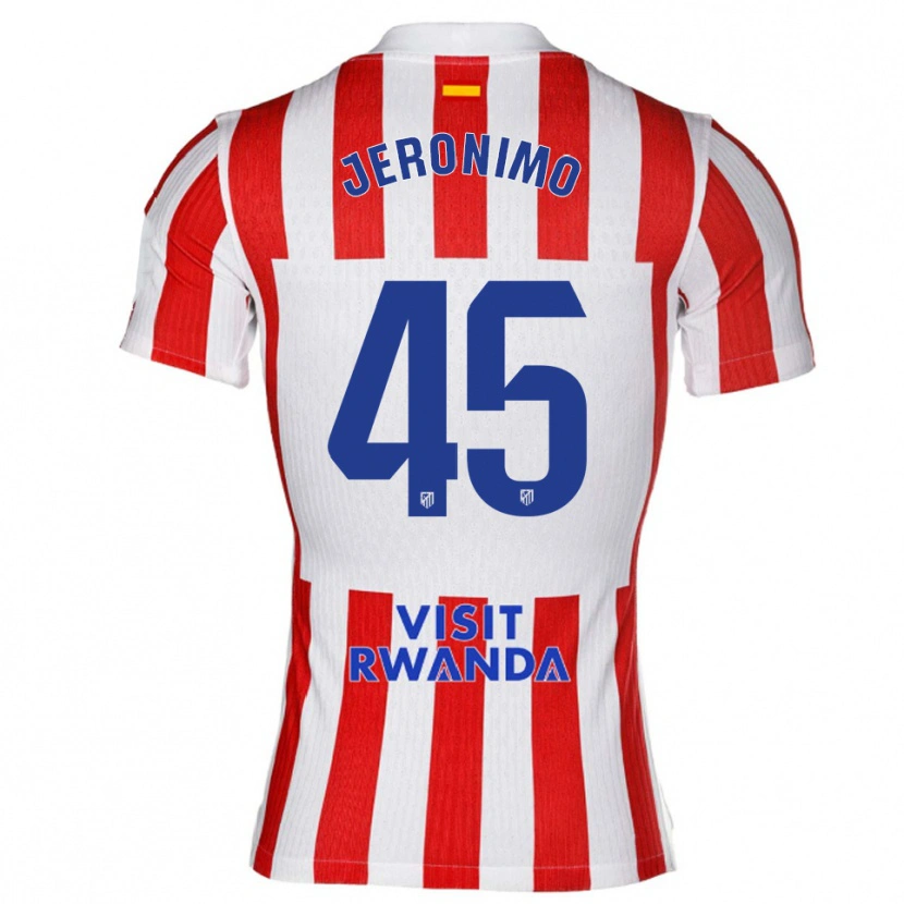 Danxen Kinder Isaiah Jeronimo #45 Rot Weiß Heimtrikot Trikot 2025/26 T-Shirt Schweiz