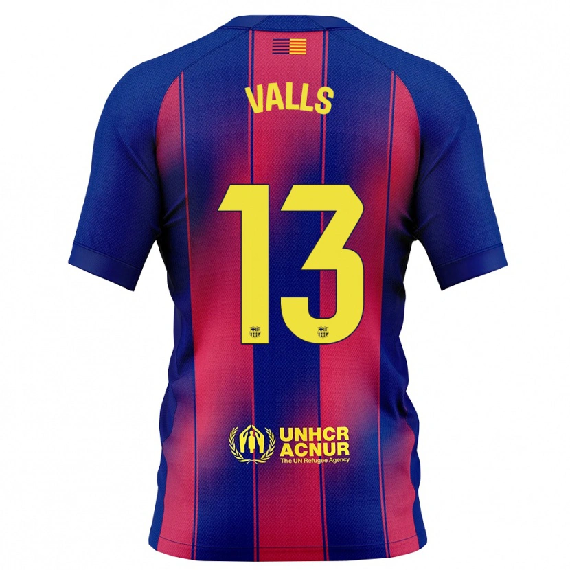 Danxen Kinder Gerard Valls #13 Blau Rot Heimtrikot Trikot 2025/26 T-Shirt Schweiz