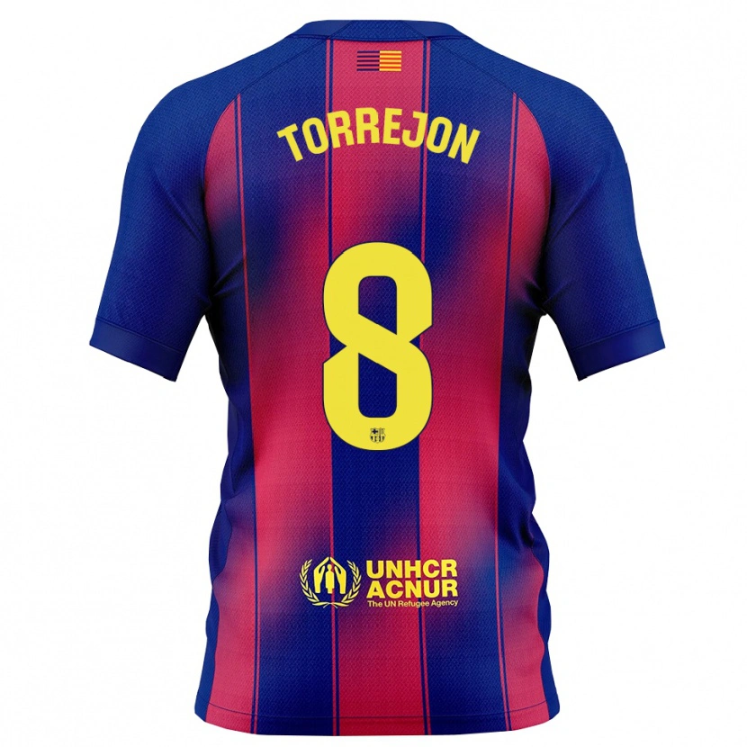 Danxen Kinder Marta Torrejon #8 Blau Rot Heimtrikot Trikot 2025/26 T-Shirt Schweiz