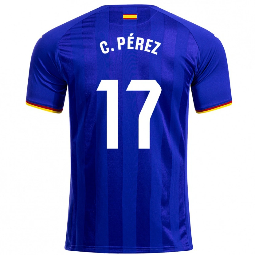 Danxen Kinder Carles Perez #17 Blau Rot Gelb Heimtrikot Trikot 2025/26 T-Shirt Schweiz