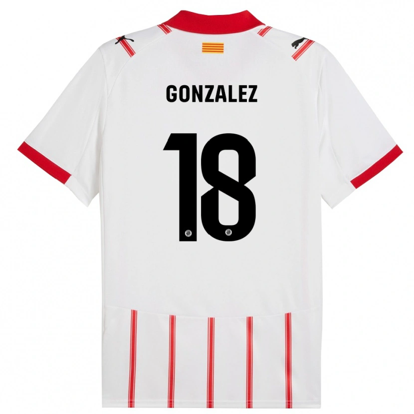 Danxen Kinder Gerard Gonzalez #18 Weiß Rot Heimtrikot Trikot 2025/26 T-Shirt Schweiz