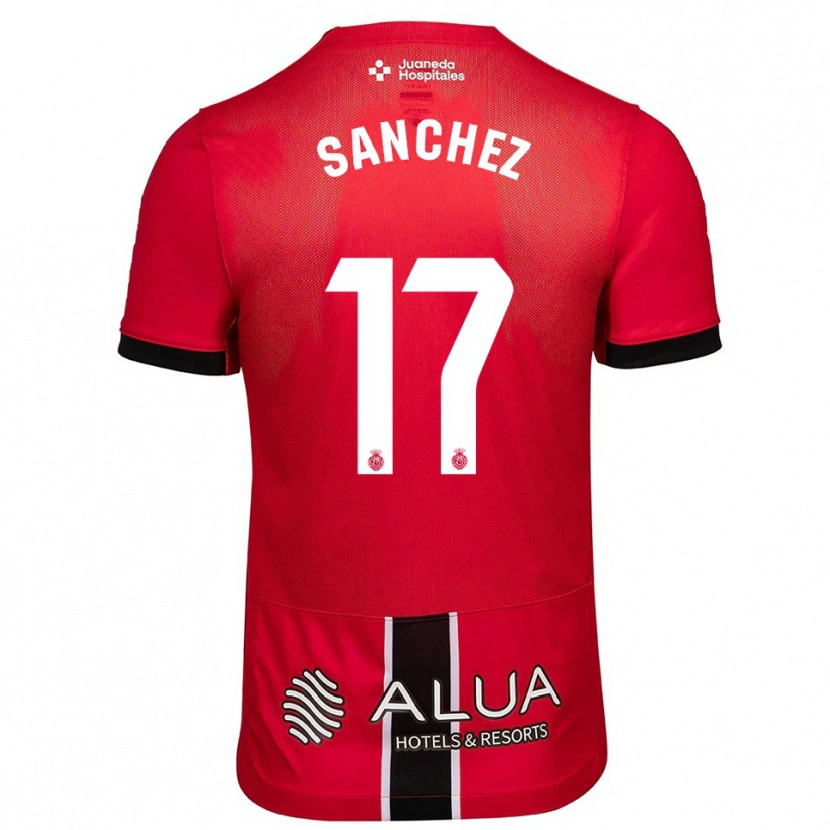Danxen Kinder Avelino Sánchez #17 Rot Schwarz Heimtrikot Trikot 2025/26 T-Shirt Schweiz