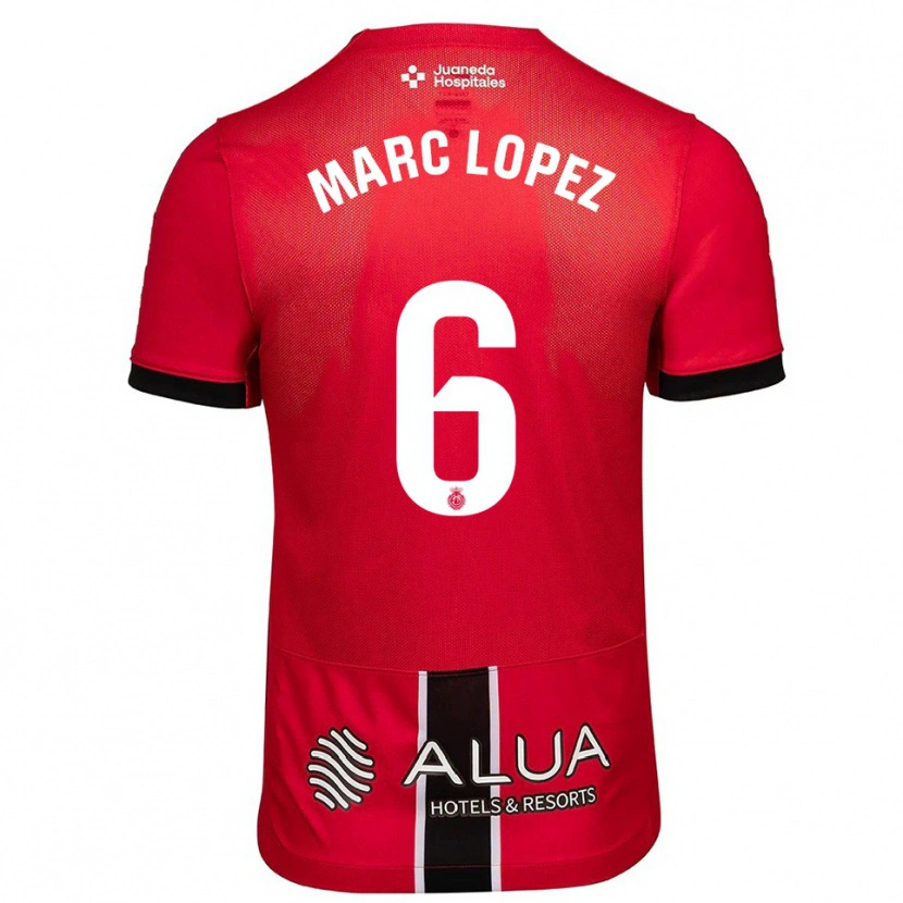 Danxen Kinder Marc López #6 Rot Schwarz Heimtrikot Trikot 2025/26 T-Shirt Schweiz