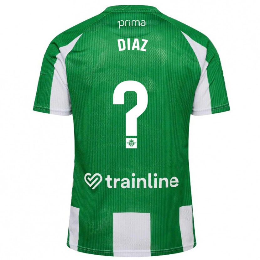 Danxen Kinder Ismael Díaz #0 Grün Weiß Heimtrikot Trikot 2025/26 T-Shirt Schweiz