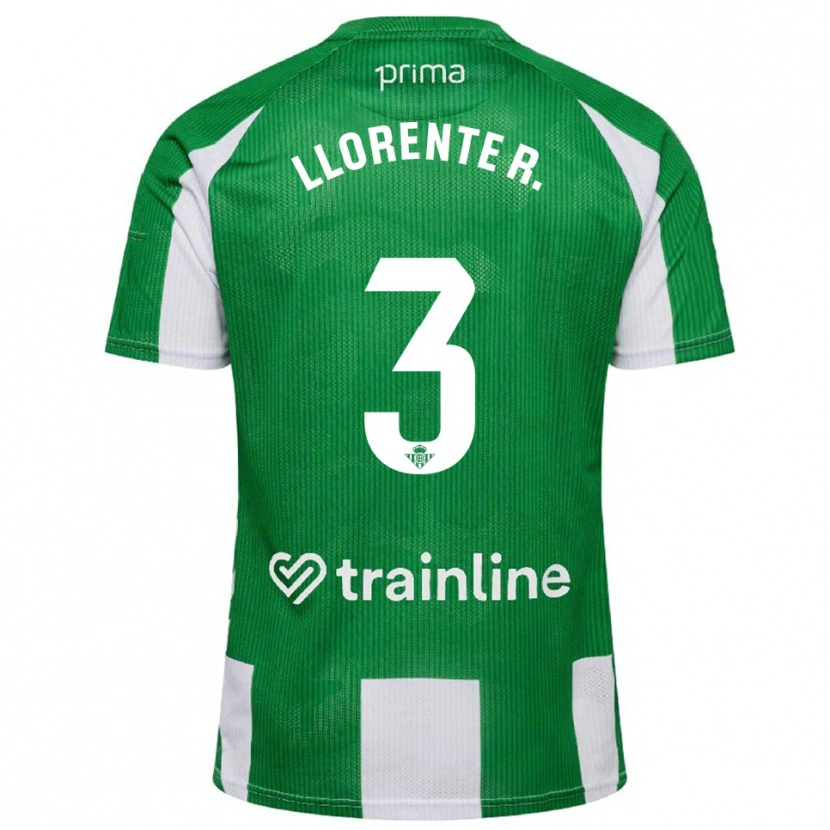 Danxen Kinder Diego Llorente #3 Grün Weiß Heimtrikot Trikot 2025/26 T-Shirt Schweiz