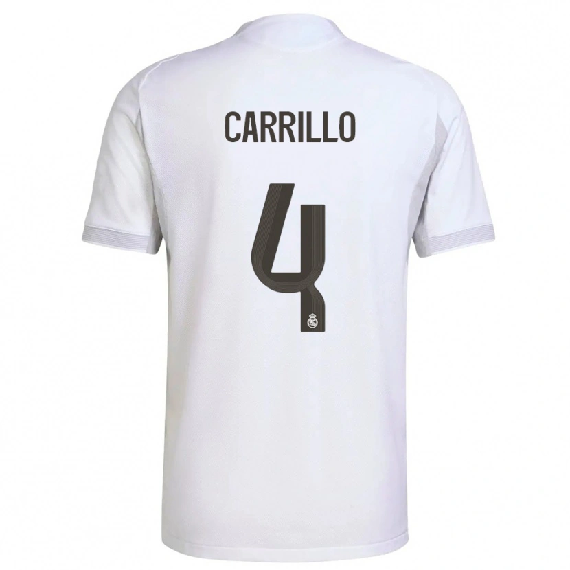 Danxen Kinder Alvaro Carrillo #4 Weiß Gelb Heimtrikot Trikot 2025/26 T-Shirt Schweiz