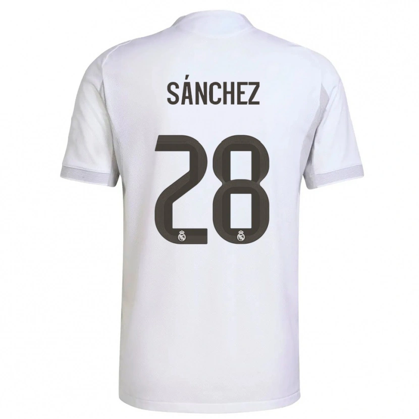 Danxen Kinder Álex Sánchez #28 Weiß Gelb Heimtrikot Trikot 2025/26 T-Shirt Schweiz