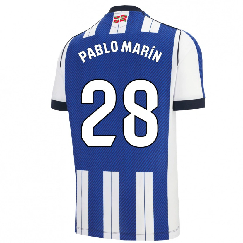 Danxen Kinder Pablo Marín #28 Blau Weiß Heimtrikot Trikot 2025/26 T-Shirt Schweiz