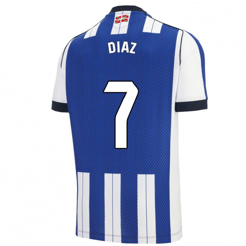 Danxen Kinder Dani Díaz #7 Blau Weiß Heimtrikot Trikot 2025/26 T-Shirt Schweiz