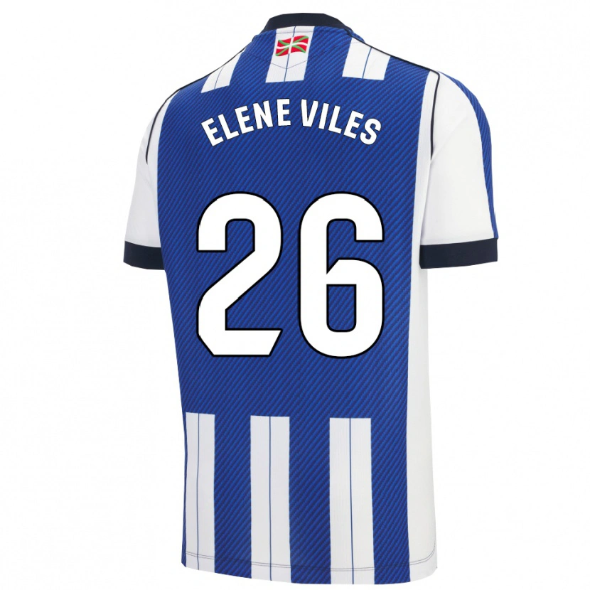 Danxen Kinder Elene Viles Odriozola #26 Blau Weiß Heimtrikot Trikot 2025/26 T-Shirt Schweiz