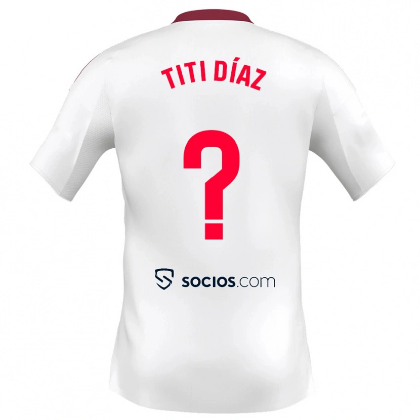 Danxen Kinder Titi Díaz #0 Weiß Rot Heimtrikot Trikot 2025/26 T-Shirt Schweiz