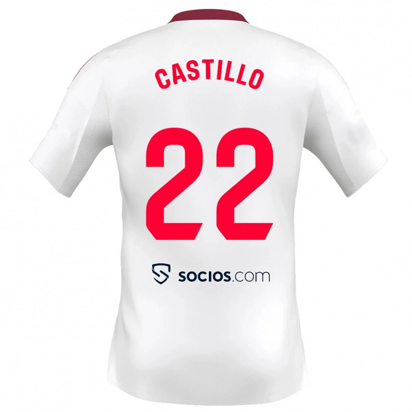Danxen Kinder José Castillo #22 Weiß Rot Heimtrikot Trikot 2025/26 T-Shirt Schweiz