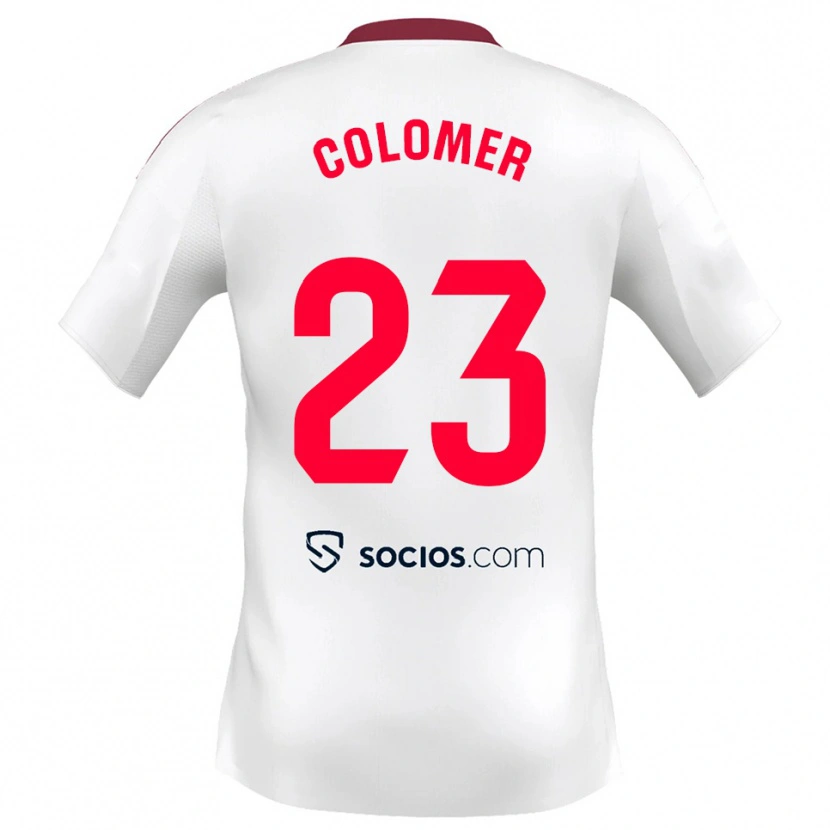 Danxen Kinder Carlos Colomer #23 Weiß Rot Heimtrikot Trikot 2025/26 T-Shirt Schweiz