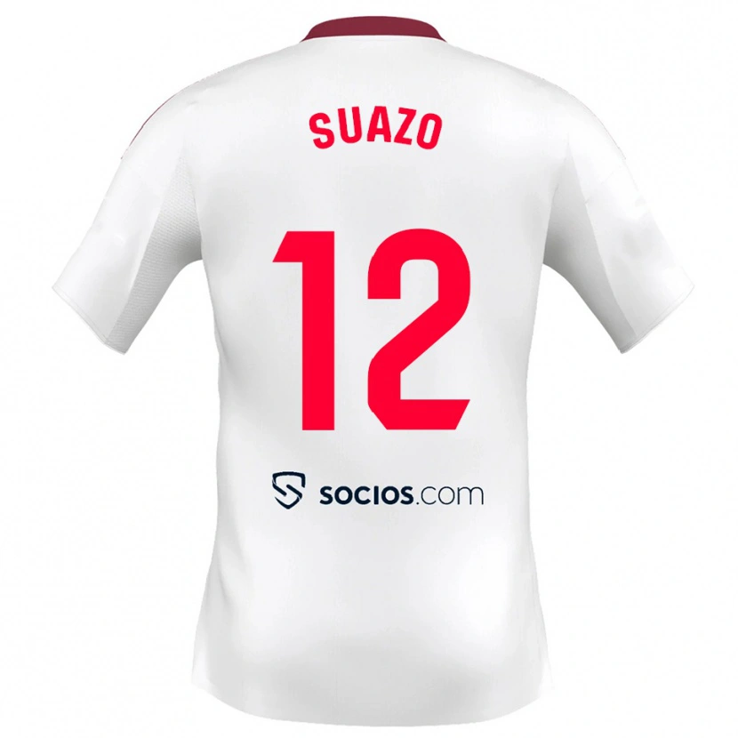 Danxen Kinder Gabriel Suazo #12 Weiß Rot Heimtrikot Trikot 2025/26 T-Shirt Schweiz