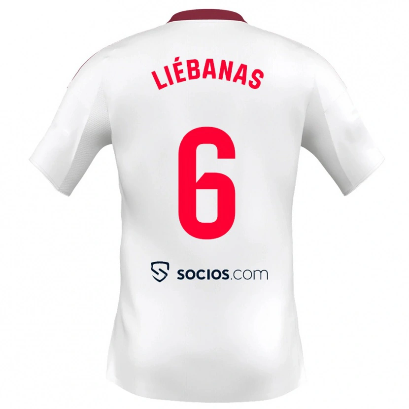 Danxen Kinder José Manuel Liébanas #6 Weiß Rot Heimtrikot Trikot 2025/26 T-Shirt Schweiz