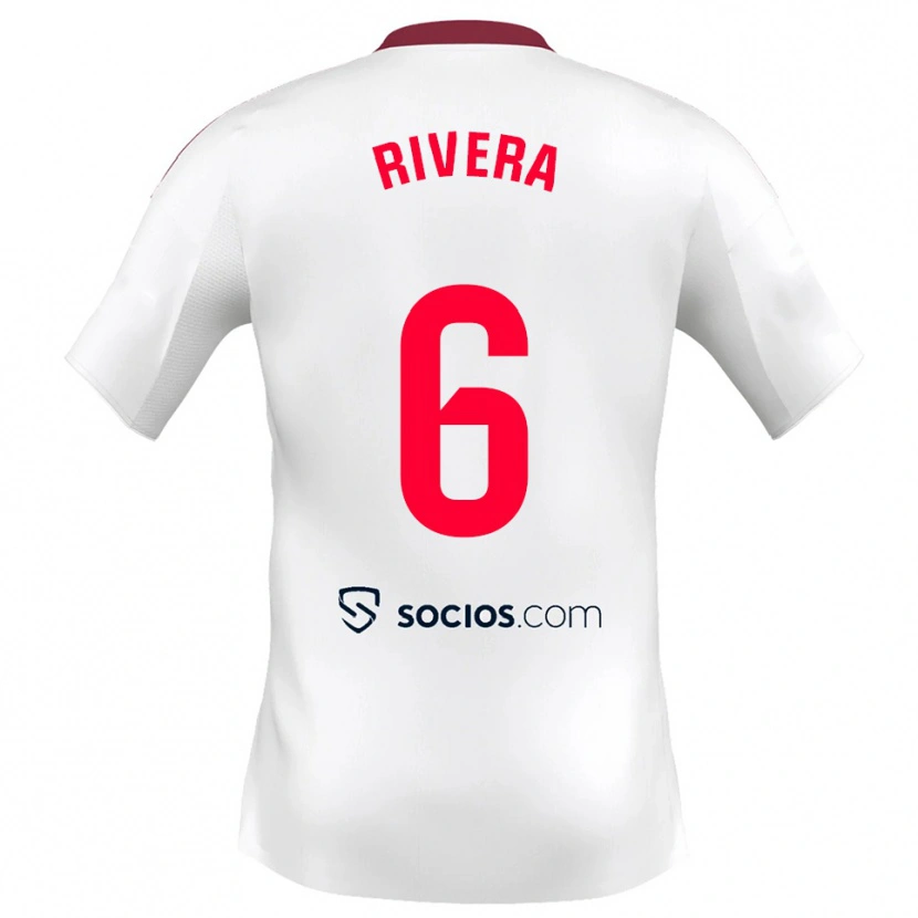 Danxen Kinder Pablo Rivera #6 Weiß Rot Heimtrikot Trikot 2025/26 T-Shirt Schweiz