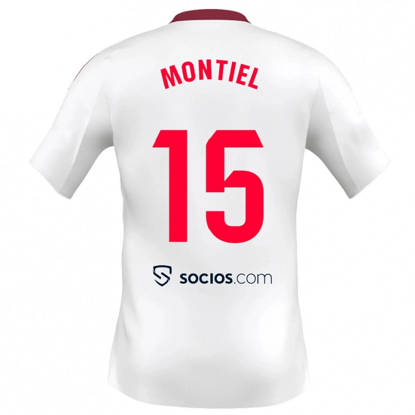 Danxen Kinder Gonzalo Montiel #15 Weiß Rot Heimtrikot Trikot 2025/26 T-Shirt Schweiz