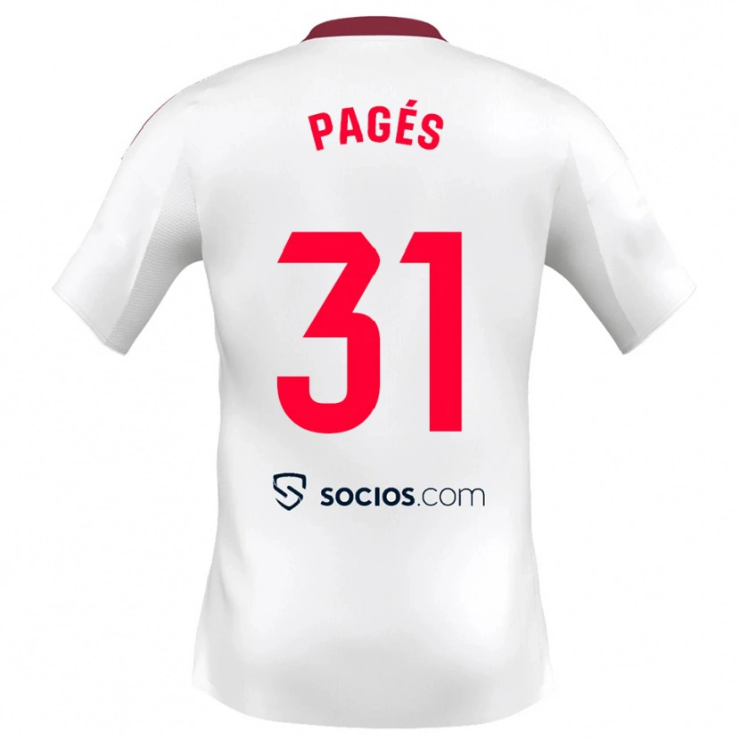 Danxen Kinder Lukas Pagés #31 Weiß Rot Heimtrikot Trikot 2025/26 T-Shirt Schweiz