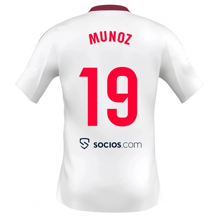 Danxen Kinder Iker Muñoz #19 Weiß Rot Heimtrikot Trikot 2025/26 T-Shirt Schweiz