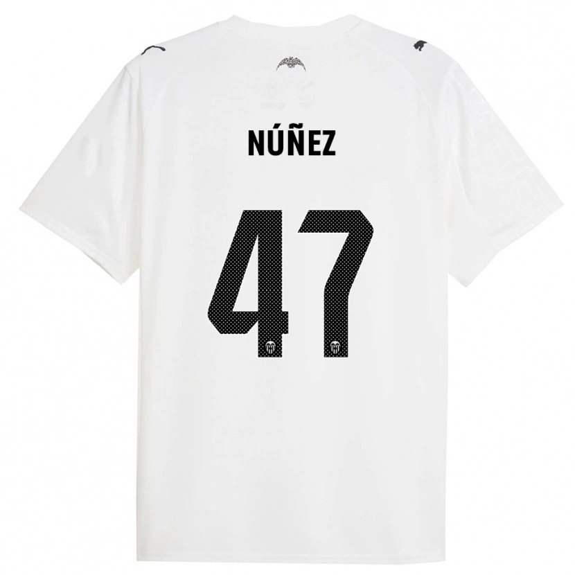 Danxen Kinder Lucas Núñez #47 Weiß Schwarz Heimtrikot Trikot 2025/26 T-Shirt Schweiz